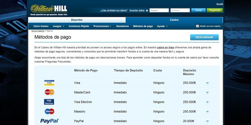 Cómo crear una cuenta en William Hill Casino fácilmente